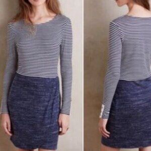 Anthropologie Dolan Left Coast Mixed-Print Faux Wrap Dress sz S